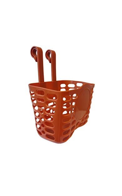 Xbyc 1689 Çocuk Bisikleti Ön Sepet Plastik 16-20 Jant Uyumlu Bisiklet Sepeti Kahverengi Renk