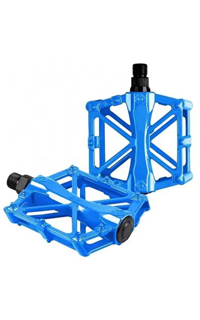 XBYC 1815 Bilyalı Bisiklet Platform Pedal Geniş Yapılı Bilyalı Alüminyum Pedal Mukavemetli Mavi Renk