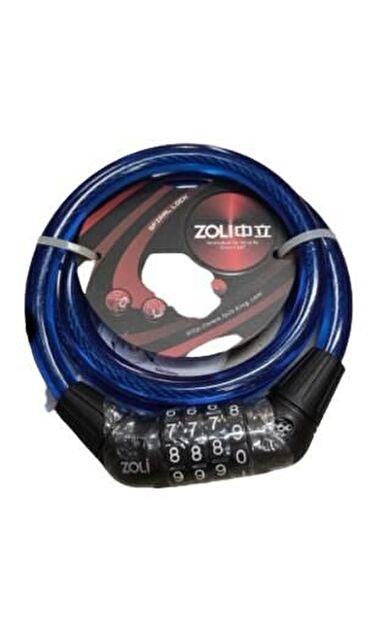 Xbyc 4522 4'lü Şifreli Bisiklet Çelik Kilit 12x1000 mm Bisiklet Kilidi Mavi