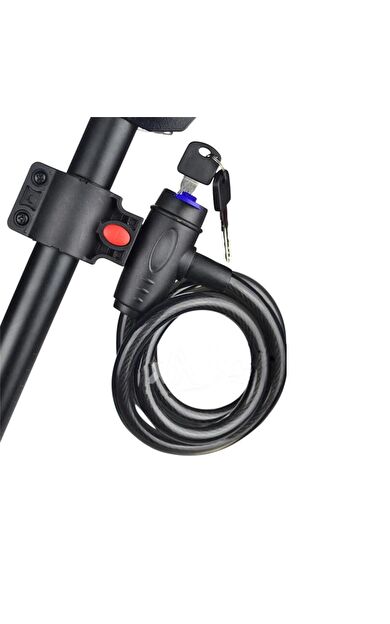 Anahtarlı Çelik Kilit Bisiklet Motosiklet Scooter Güvenlik Kilidi 80 CM
