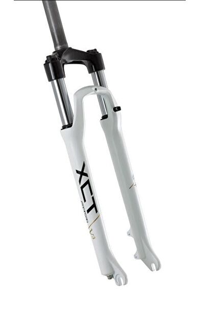 SR Suntour Xct V3 M/LO 26" Jant Kilitlenebilir Bisiklet Maşası Beyaz 1-1/8 QR Maşa Disk Fren Uyumlu