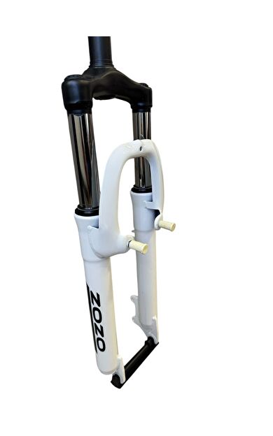 Zozo 27,5" Jant Bisiklet Maşası 1-1/8 QR Amortisörlü Maşa Disk + V-fren Uyumlu Beyaz Renk