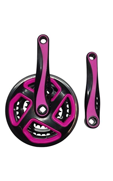 Bisiklet Aynakol Sağ Sol Takım 3 Lü Dişli- 24/34/42T x 170mm Siyah Pembe Renk