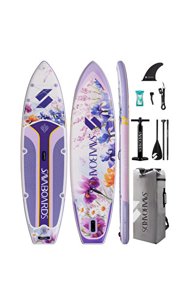 Lavender Harmony 11’ Geniş ve Dengeli Şişme Paddle Board 335x86x15 cm SUP Seti - Mor