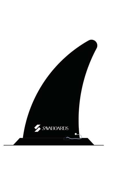 Büyük SUP Fin Salma – Standart Fin Box Uyumlu Paddle Board Yön Dengeleyici Büyük Boy Fin - Siyah