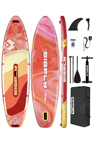 Tropical Orange Touring Paddle Board SUP Seti 335x86x15 cm - Turuncu