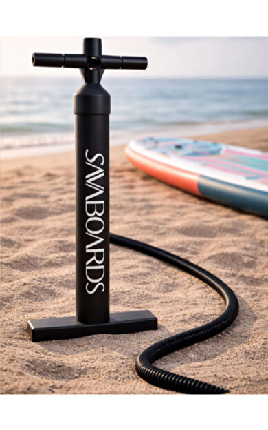 Manuel SUP Pompası – Çift Yönlü Paddle Board Şişirme Pompası - Siyah