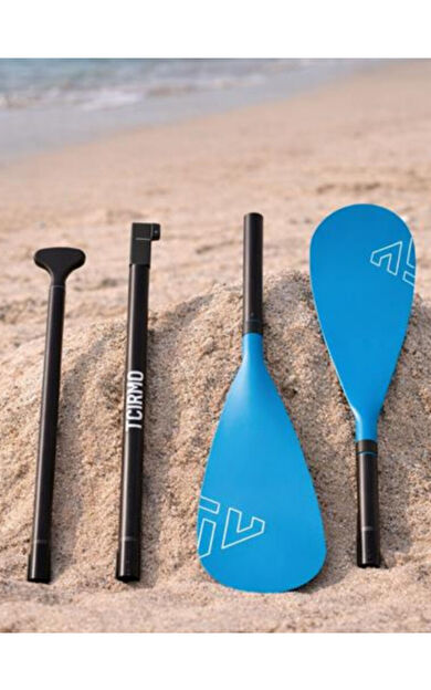 Çift Taraflı SUP Küreği – Alüminyum Paddle Board &amp; Kayak Küreği (Pembe / Mavi / Siyah) - Mavi
