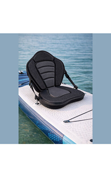 Metal Klipsli SUP Koltuğu – Ekstra Kalın Yumuşak Minderli Paddle Board &amp; Kano Koltuğu - Siyah