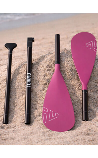 Çift Taraflı SUP Küreği – Alüminyum Paddle Board &amp; Kayak Küreği (Pembe / Mavi / Siyah) - Pembe