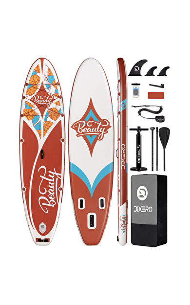 Beauty Brown 11’ Geniş ve Dengeli Şişme Paddle Board 335x84x15 cm Touring SUP Seti - Kahverengi