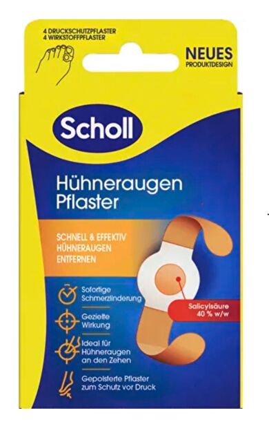 Scholl (SU GEÇİRMEZ, SALİSİLİK ASİTLİ) Nasır Bandı Plasteri 4 Adet
