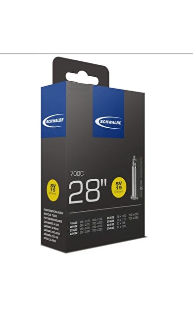 Schwalbe Sv15 28" 60Mm İnce Sibop İç Lastik 28 Jant Yol Bisikleti İç Lastiği 700x18-28c iç lastik