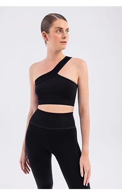 Seamlesstance Soul Space Çapraz Tek Omuz Bra Black