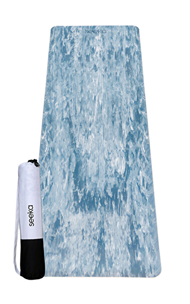 Seeka Marble Yoga Matı - Mavi