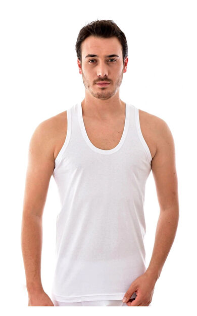 001 Erkek Pamuklu Penye Atlet 6 Adet