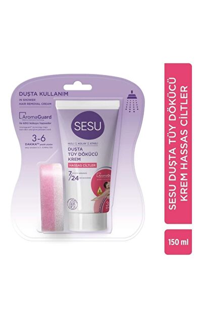 Sesu Duşta Tüy Dökücü Krem Hassas Ciltler 150 Ml