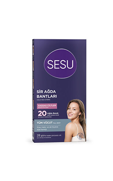 Sesu Hassas Ciltler İçin Ağda Bandı 20li