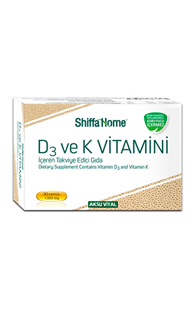 SHIFFA HOME D3 ve K Vitamini 30 Kapsül 1300mg