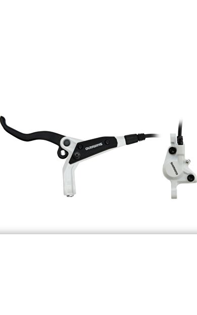 Shimano BL-M445 Bisiklet Ön Fren Takımı Hidrolik Disk Fren Sol Takım Beyaz Kaliper+Balata Dahil