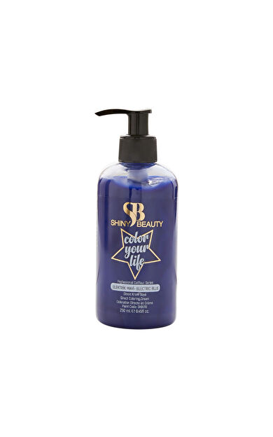 Shiny Beauty Hair Color 250 Ml - Elektrik Mavi