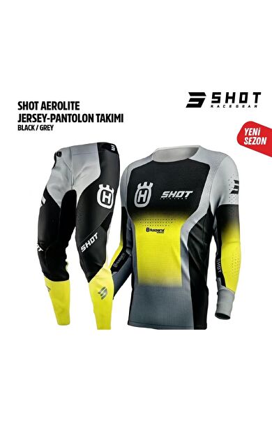 Shot Siyah Gri Jersey Pantolon Takımı