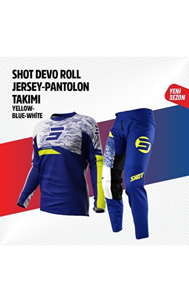 Shot Mavi Beyaz Jersey Pantolon Takımı