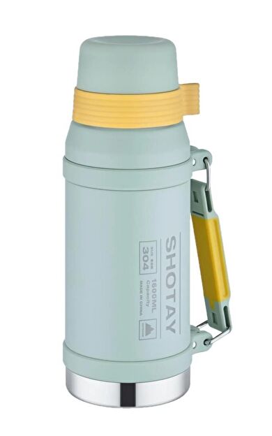 Shotay Çelik Termos Camper Large 1600Ml Açık Yeşil