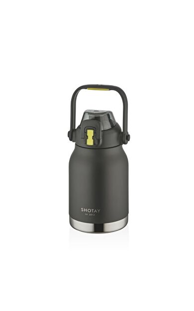 Shotay Çelik Termos Matara Phone Holder 1000Ml Siyah
