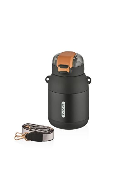Shotay Dome Çelik Termos Matara 800Ml Siyah