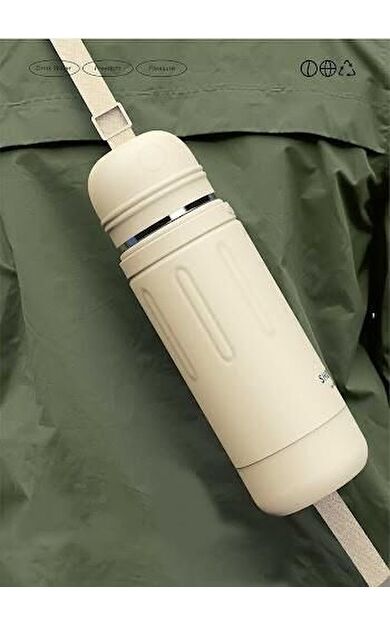 Shotay Durable Çelik Termos Matara 1500Ml Krem