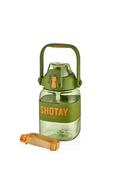 Shotay Ribbon Grib Su Matarası Tritan Yeşil 1000Ml