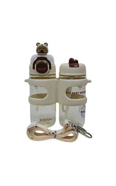 Shotay Su Matarası 2 Bölmeli Tritan Beyaz 900Ml