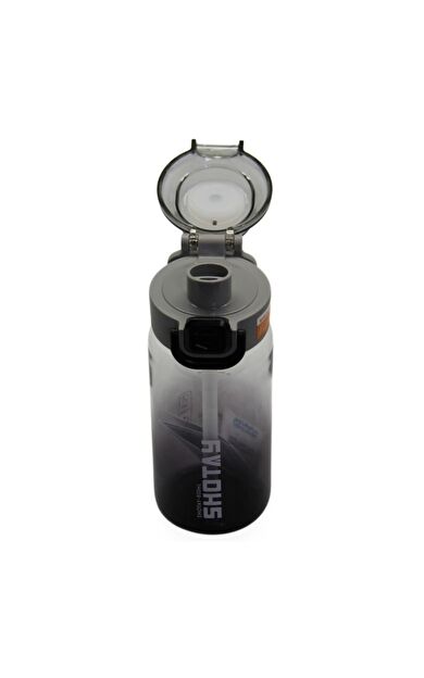 Shotay Su Matarası Straw Gradient Polikarbon Siyah 600Ml