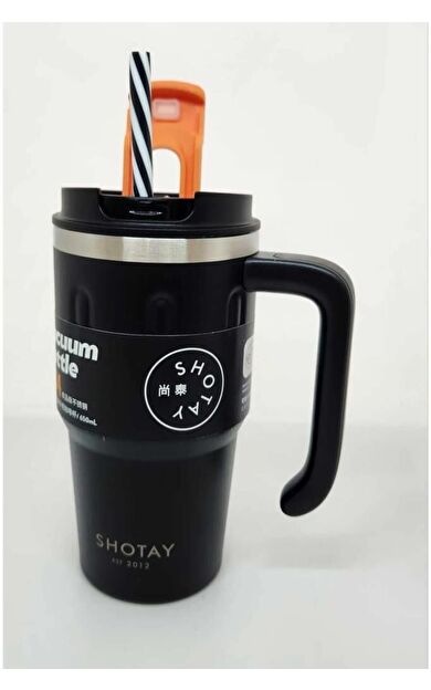 Shotay Termos Bardak Seyahat ve Outdoor 650Ml Siyah