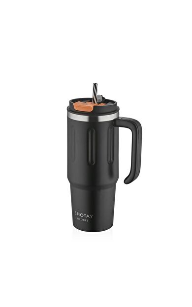 Shotay Travel Çelik Termos Mug 900Ml Siyah
