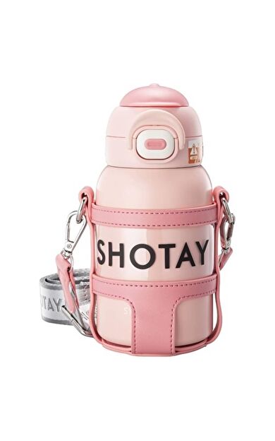Shotay Turtle Çocuk Termos Matara 520Ml Pembe