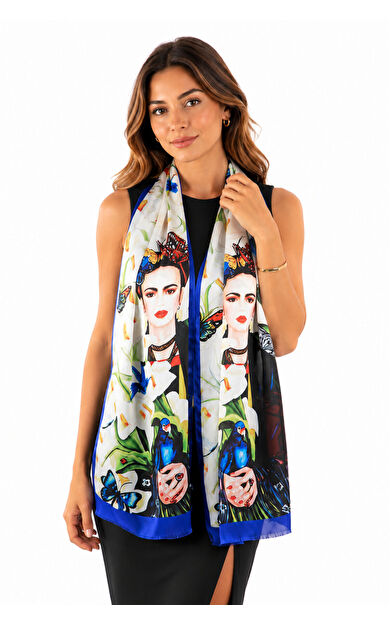 Silkwormlife Sanat Koleksiyonu %100 İpek Şal – Ünlü Ressam Eserleri Desenli Şık Kadın Fular 45x165 cm