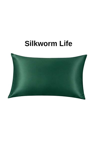 Silkwormlife % 100 Saf İpek Yastık Kılıfı 1 adet ( 50 x70) YEŞİL
