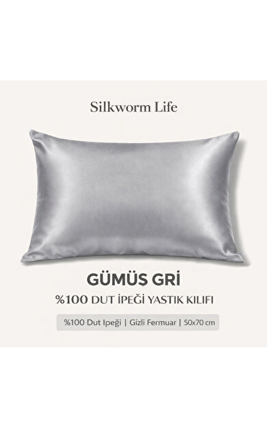 Silkwormlife 100 % Ipek Yastık Kılıfı ( 50 Cm -70 Cm) FERMUARLI 1 adet