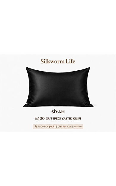 Silkwormlife 100 % 1 ADET Ipek Yastık Kılıfı ( 50 Cm -70 Cm) FERMUARLI