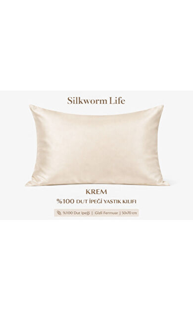 Silkwormlife 100 % Ipek Yastık Kılıfı ( 50 Cm -70 Cm) FERMUARLI