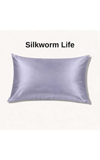 Silkwormlife 100 % Ipek Yastık Kılıfı ( 50 Cm -70 Cm) FERMUARLI ,LEYLAK 1 ADET