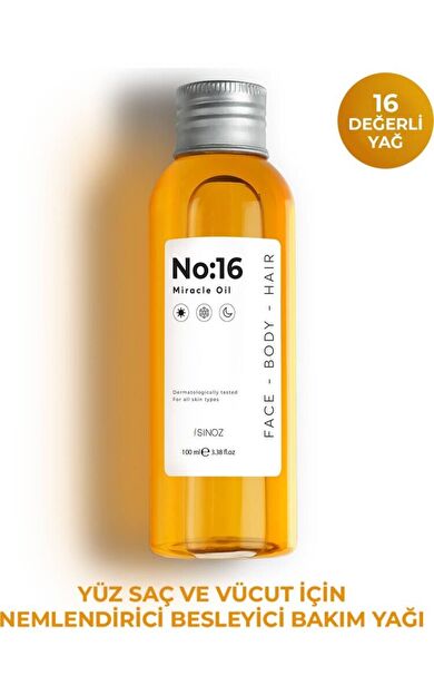 No16 Nemlendirici Besleyici Yenileyici Işıltı Verici Mucizevi Onarıcı Bakım Yağı 100 ML