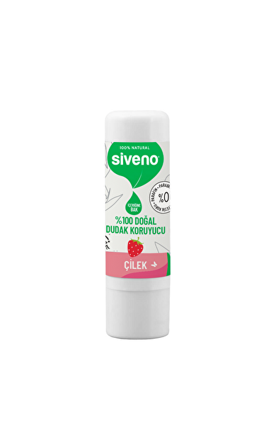 Siveno %100 Doğal Dudak Koruyucu Çilekli 6 gr