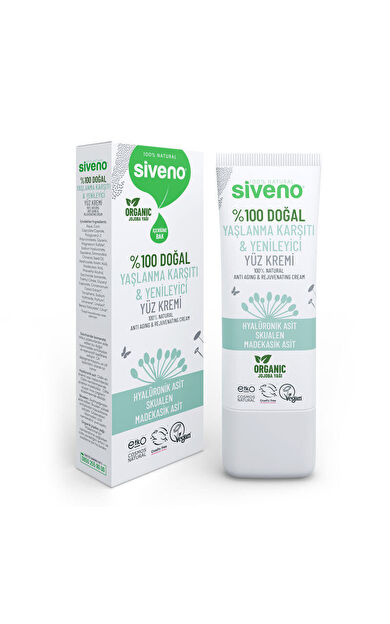 Siveno %100 Doğal Yaşlanma Karşıtı Yüz Kremi 30 ml