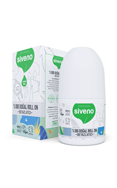 Siveno Beyazlatıcı Etkili Doğal Roll On 50 ml