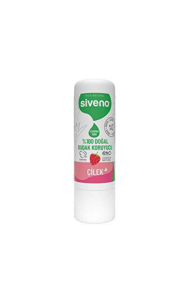 Siveno %100 Doğal Dudak Koruyucu Çilekli 6 gr