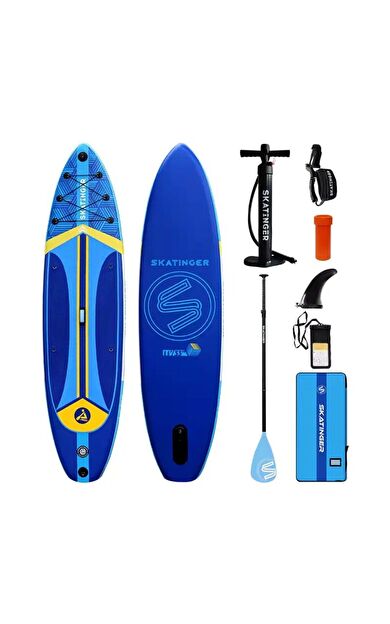 Skatinger Lethe Boards PLANS Mavi Yoga-Touring Şişme SUP Paddle Board 335 X 84  X 15 cm Tam Set iSUP