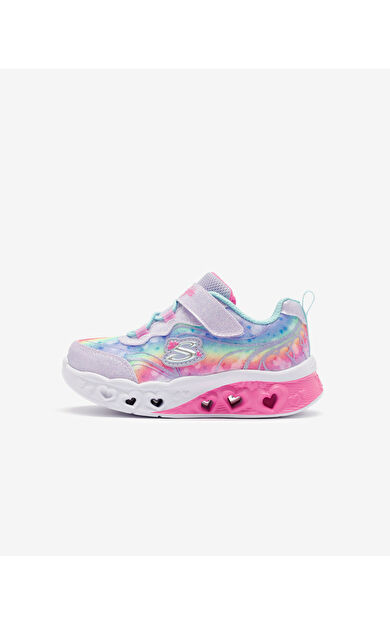 Flutter Heart Lights - Groovy Swirl 303253N Işıklı Ortopedik Çocuk Spor Ayakkabı LİLA